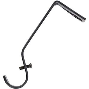 Bulk Hardware BH03240 gordijn Drapery staaf rail muur steun beugel met zwarte afwerking voor maximaal 19mm (3/4 inch) diameter - Pack van 2