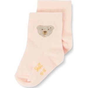 Steiff Sokken EU maat 16 chintz roze, gezellige knuffelsokken, katoenen sokken voor peuters, losse en comfortabele pasvorm, wasmachinebestendig, chintz rose, 16 EU