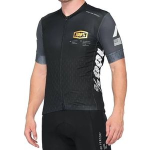 100% MTB WEAR EXCEEDA Jersey Zwart/Charcoal MD Tricot, Zwart, Standaard, Unisex, Volwassenen