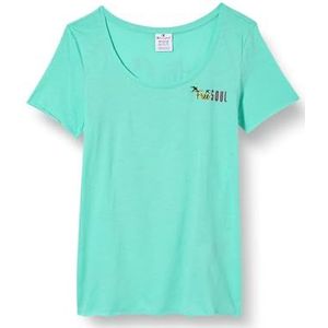 Champion Legacy Minimalist Resort W - Graphic Regular S/S Crewneck T-shirt, aquamarijngroen, M dames SS24, Aquamarijn Groen, M