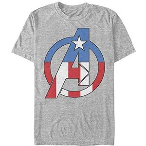 Marvel Classic - Avenger Captain America Unisex Crew neck T-Shirt Melange grey M