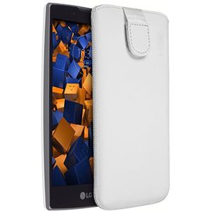 mumbi Echt leren hoesje compatibel met LG G4C / Magna hoesje leer hoesje case portefeuille, wit