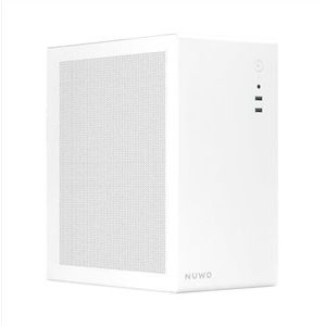 Nuwo Eguera A123 Compacte behuizing MicroATX voor PC Desktop Office Mini Tower 0,6 mm SPCC, USB 3.0, Mesh Zijwanden Wit