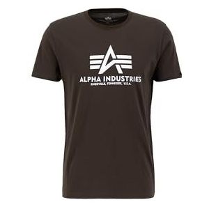 Alpha Industries - Basic T-shirt - Zwart Olijf - Katoen - 1 stuk