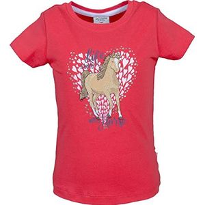 SALT AND PEPPER Meisje paardenapplicatie T-shirt, Lollipop rood, 140/146
