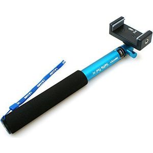 Matin Selfie Pod A5 selfiestaaf monopod ca. 25 cm - 100 cm selfiestick houder voor camera's smartphones van 5,5 cm - 9 cm (1/4 schroef) met non-slip greep in blauw