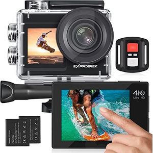 Exprotrek Action Cam - 4K - 20MP - Onderwater - 40M Waterdicht - Wifi