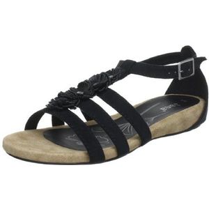 Jana Dames Fashion Romeinse sandalen, zwart 001, 41 EU Breed
