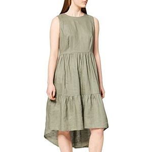 APART Fashion Volants-jurk voor dames, kaki, normaal.