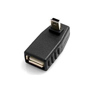 SYSTEM-S USB type A bus naar mini USB stekker 90° omhoog hoek hoek hoek stekker adapter