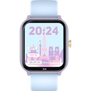 Ice-Watch - ICE smart junior 2.0 Purple Soft blue - Paars kinderhorloge met blauwe siliconen band - 022801 (1,75 pouces)