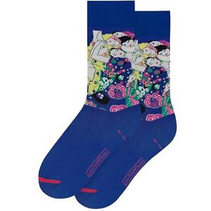 MuseARTa Sokken van katoen met het schilderij The Virgin van de kunstenaar Gustav Klimt in maat 40-46, GK-TV-10-40-46, blauw, 40-46