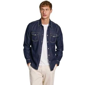 Pepe Jeans - PM308586BC3 - Overhemd - Donkerblauw - Katoen - Casual