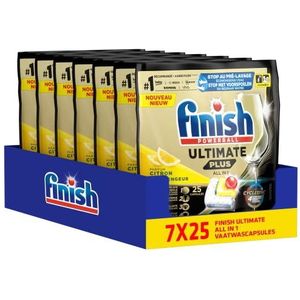 Finish Ultimate + All in 1 Regular Lemon 25 Stuks (7x25 stuks) 175T