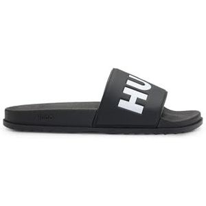 HUGO Heren Match it Slides met logo riem Maat, Zwart, 39 EU