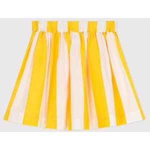 Petit Bateau Meisjesrok, Wit/Geel, 4 Jaren
