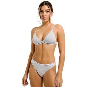 Juicy Couture - Driehoekige Sportbeha - Zilver Marl - Dames - Verstelbare Bandjes