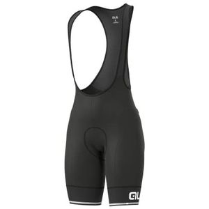 Alé Cycling Dames Solid Blend Bib Shorts, Zwart/Wit, XXL