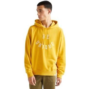United Colors of Benetton Sweatshirt met capuchon voor heren, okergeel 0d6, M