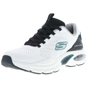 Skechers Heren Skech-AIR Ventura Sneakers, wit mesh/synthetisch/zwarte trim, 43 EU, Witte Mesh Synthetische Zwarte Trim, 44 EU