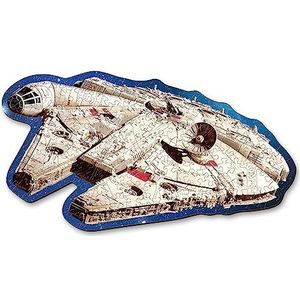 Trefl – Houten contourpuzzels: Star Wars, Millennium Valk – 160 stukjes, Wood Craft, Onregelmatige Vormen, 10 Figuurtjes, Moderne Puzzel Premium, voor Volwassenen en Kinderen vanaf 9 jaar