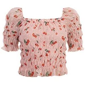 ALBEE dames blouseshirt, Roze, meerkleurig., L