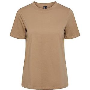 PIECES Pcria Ss Solid Tee Noos Bc T-shirt voor dames, silver mink, XL