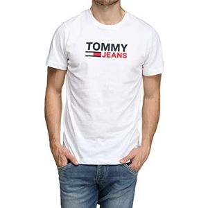 Tommy Hilfiger T-shirts met korte mouwen voor heren, Wit (wit), M