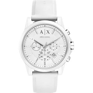 Armani Exchange Chronograaf Wit Siliconen Horloge