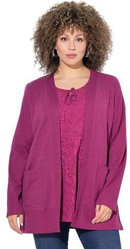 Ulla Popken - Sweatvest - Bessen - Effen - Normale Pasvorm