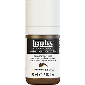 Liquitex 1959130 Professional Acrylfarbe Soft Body - Künstlerfarbe in cremiger deckender Konsistenz, hohe Pigmentierung, lichtecht & alterungsbeständig, 59ml Flasche - Umbra Gebrannt Transparent