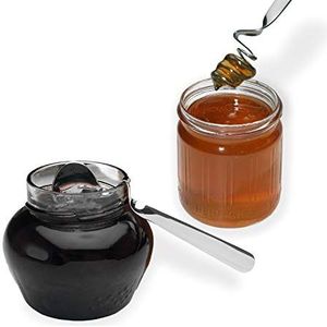 chg 3171-00 hoogwaardige honing/jamlepelset, 2-delig. zilver