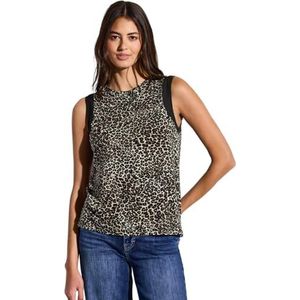 Street One Leo-top voor dames met chiffon-details, zwart, 42