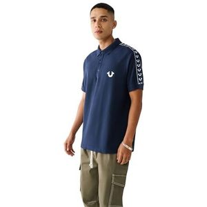True Religion Heren Polo, Jurk Blauw, XL, Jurk Blauw, XL