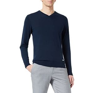 Seidensticker - 251590 - Trui - Donkerblauw - 100% Wol - Regular Fit