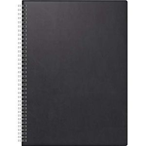 BRUNNEN 107896090 boek kalender model 789 (A 4, 1 pagina = 1 dag, 21,0 x 29,7 cm, balacron-deken, kalender 2020, Wire-O-Bindung, zonder kopbal), zwart