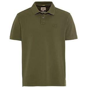 camel active Piqué poloshirt voor heren van puur katoen, olijfgroen, S