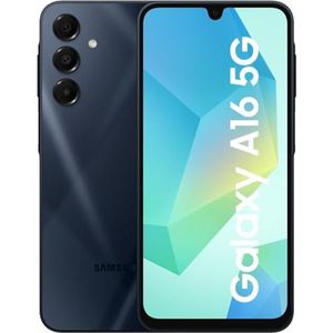 Samsung Galaxy A16 5G smartphone zonder contract, Android-telefoon, 50 MP hoofdcamera, 16,91 cm/6,7"" display, 128 GB, blauw zwart, 2,5 jaar fabrieksgarantie [exclusief bij Amazon]