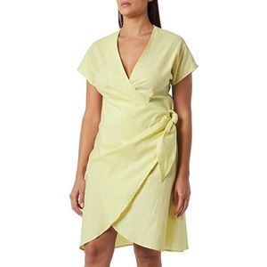 DreiMaster Vintage Dames wikkeljurk boline 37223949, lichtgeel, XL, lichtgeel, XL