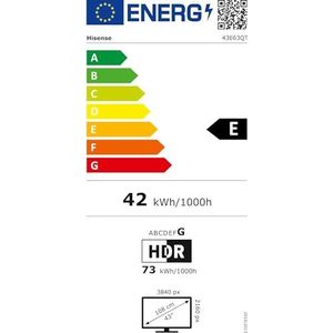 Hisense 43E63QT - Smart-TV - 4K - 109 cm (43 inch) - Dolby Vision - Gaming Mode Plus
