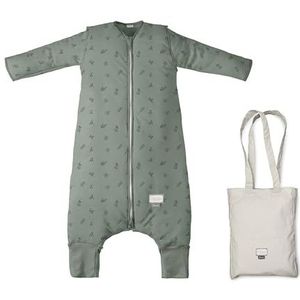 Nuvita MOOVO DREAMS slaapzak 90450 met afneembare voeten en mouwen TOG 1.5 | 4-seizoenen slaapzak met benen en antislip sokken voor kinderen van 1-3 jaar | Sage Green, 1 jaar