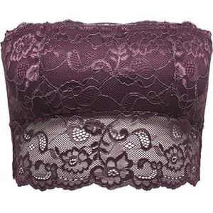 Onlchloe Lace Glitter Bandeau Top Acc, Winetasting, M