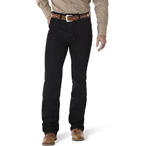 Wrangler Heren Cowboy Cut Slim Fit Stretch Boot Cut Jean, Zwart Stretch, 29W / 36L