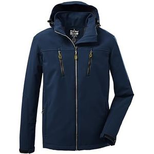 killtec heren Softshell jack/outdoorjack met afritsbare capuchon KOW 163 MN SFTSHLL JCKT, dunkelblau, L, 37711-000