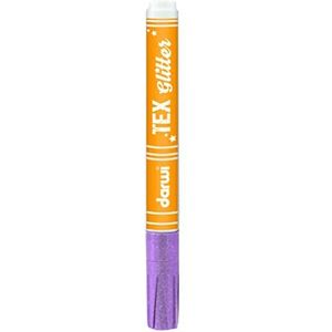 DARWI (een merk Clairefontaine) DA0140013931C - Darwi TEX GLITTER Marker, Punt, 2 mm, 6 ml, lila