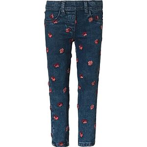 s.Oliver Meisjes Slim: Jeans met bloemenpatroon, donkerblauw, 98 cm (Slank)