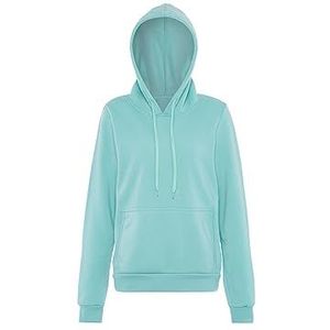 Blonda Modieuze Pullover Hoodie voor Dames Polyester Jade Maat XS, jade, XS