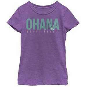 Disney Lilo & Stitch Ohana Means Family Design Fill Girls T-shirt, Purple Berry, XS