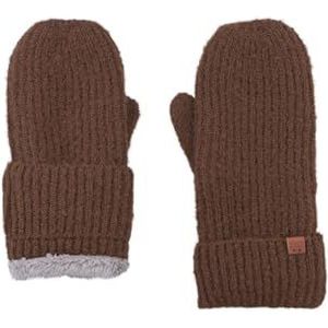 BICKLEY + MITCHELL Dames Soft Rib Lined Mittens, bruin, One Size (Fabrikant maat:ONESIZE)
