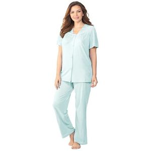 Exquisite Form Coloratura 90807 pyjama met korte mouwen, oversized pyjamaset, azuurmist, XL voor dames, Azure-mist, XL